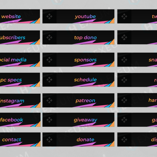 multicolor twitch panels