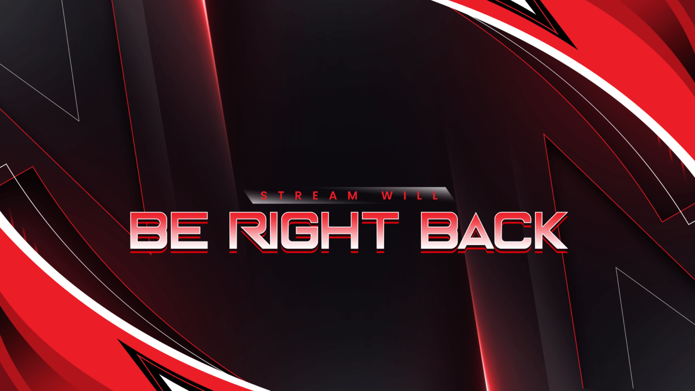 free red brb screen