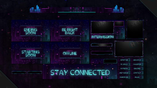 neon twitch overlay