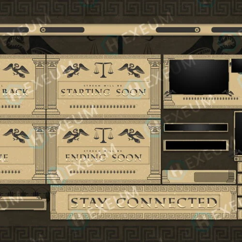 greek twitch overlay package stream layout