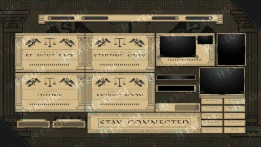 greek twitch overlay package stream layout