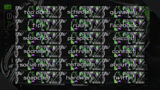 Neon Twitch Panels