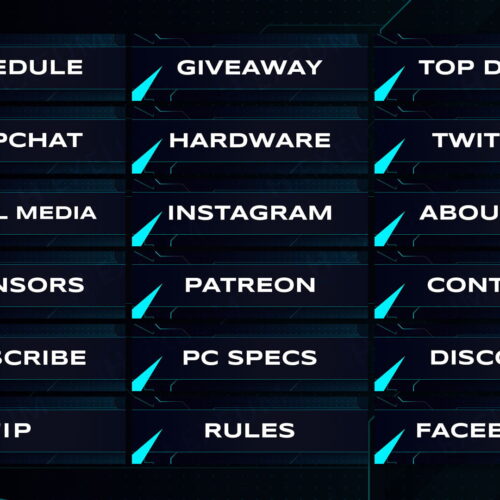 Blue Twitch Panels
