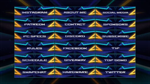 Blue Twitch Panels