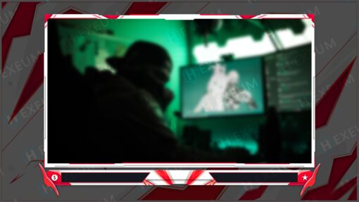 Red and White Webcam Overlay