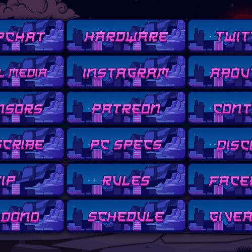 Lofi City Twitch Panels