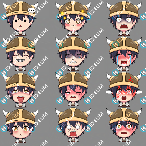 Cute Viking Twitch Emotes