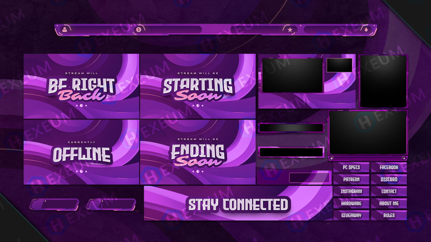 purple twitch overlay