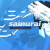 Samurai Blue Japanese Stream Background